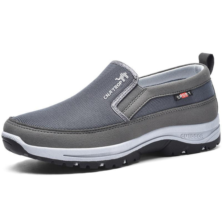 Advanced orthopedic men's walking shoes, engineered for superior arch support, stability & comfort, promoting overall foot health.