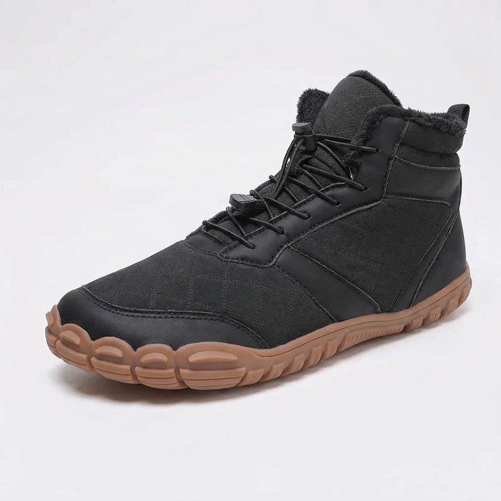 Natural comfort unisex winter ankle boots, wide toe box, fleece lined for warmth.