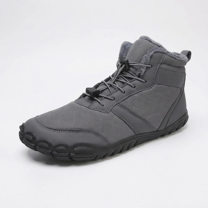 Men's & women's winter ankle boots, barefoot design, wide toe box comfort.