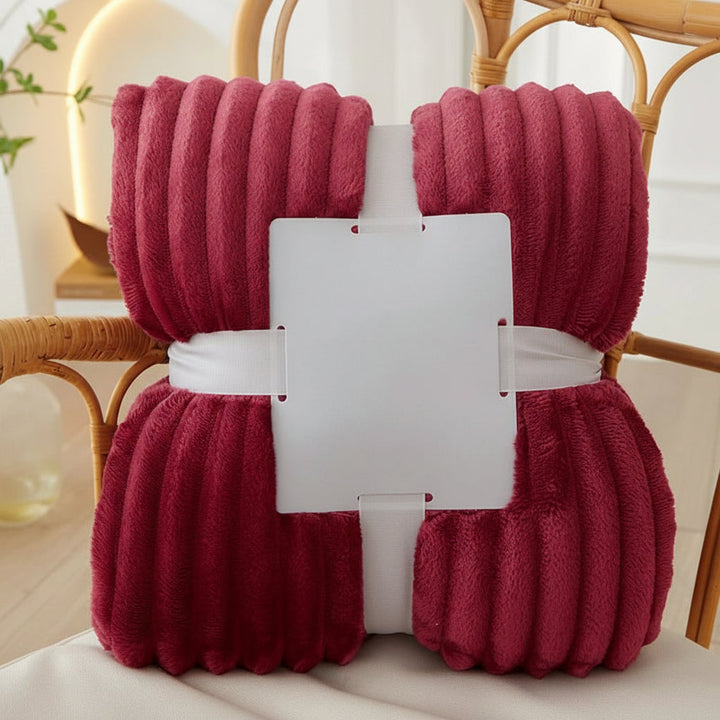 Ultra-soft flannel fleece blanket, perfect for cozy warmth in any bedroom or living room space.