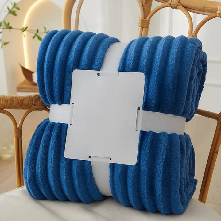 Premium flannel fleece blanket, ultra-soft and cozy, perfect for snuggling on cold days.