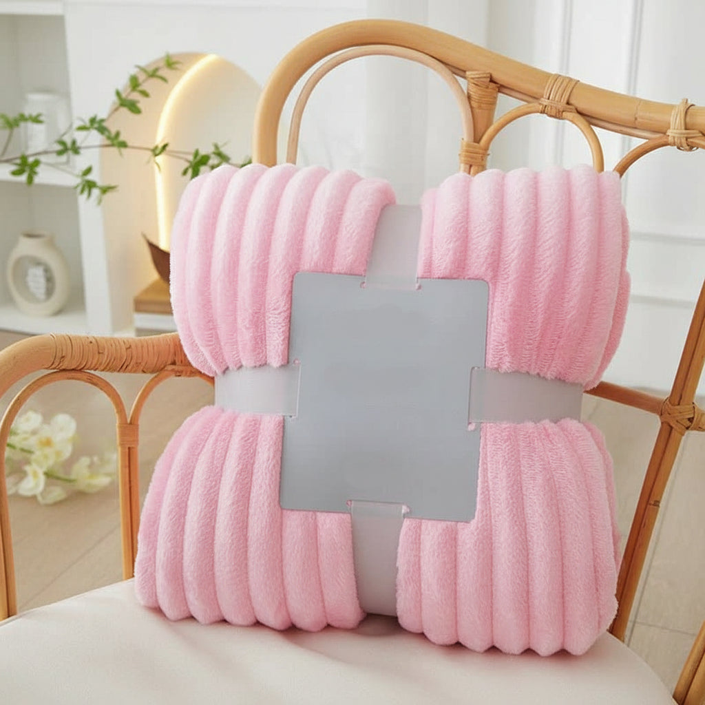 Luxurious ultra-soft flannel fleece blanket with a gentle texture for unparalleled comfort.