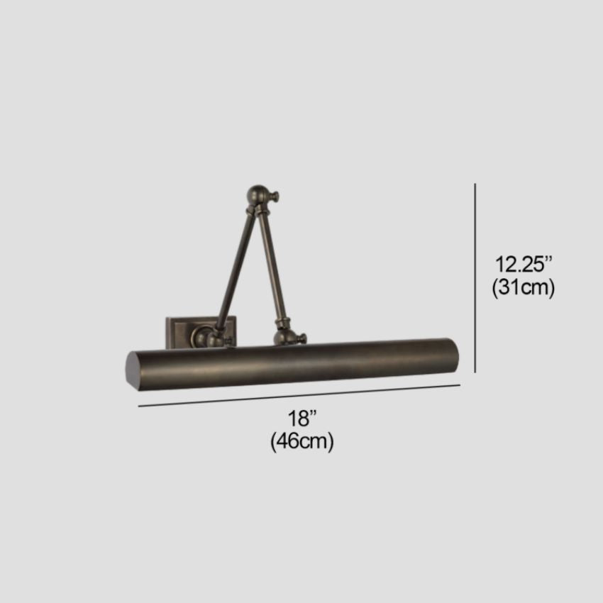 Modern 12" adjustable LED accent light. Brass wall light for art displays, dimmable for perfect ambiance.