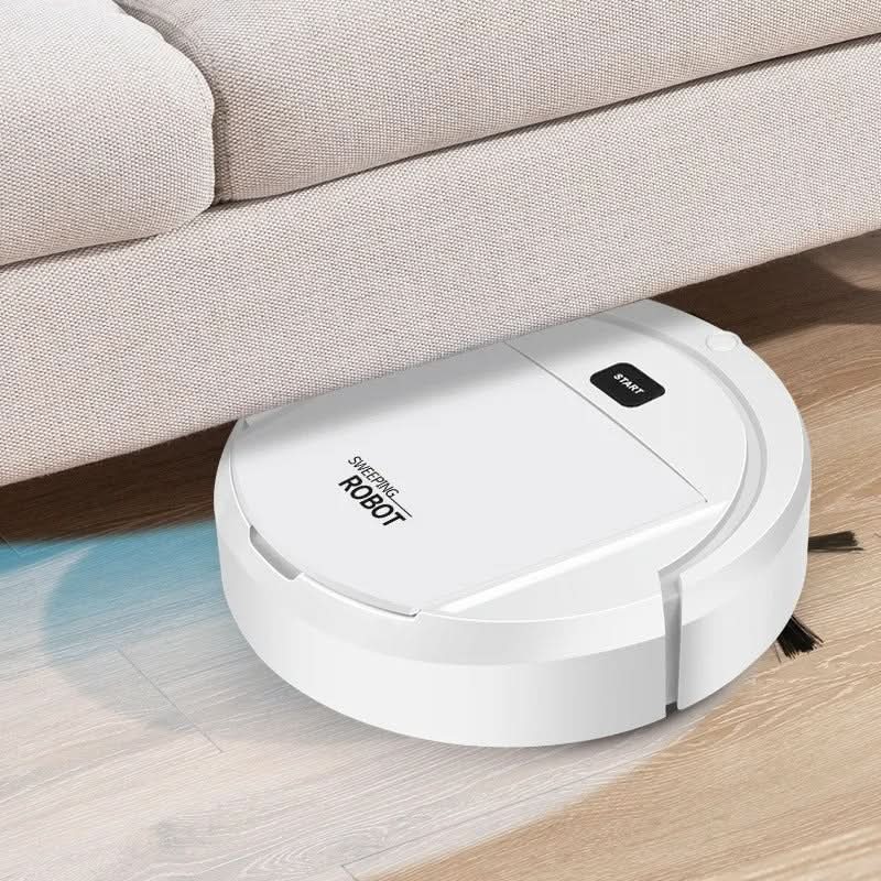 Intelligent robot vacuum cleaner with built-in air purification system. Efficiently deep cleans floors & removes pet hair.