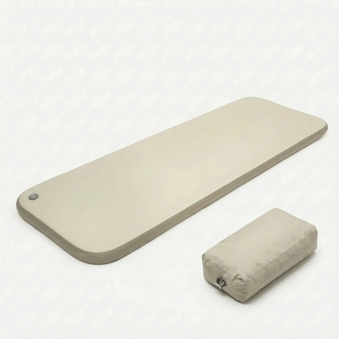 Durable unisex inflatable air mattress, a portable camp furniture solution for comfortable outdoor sleeping.
