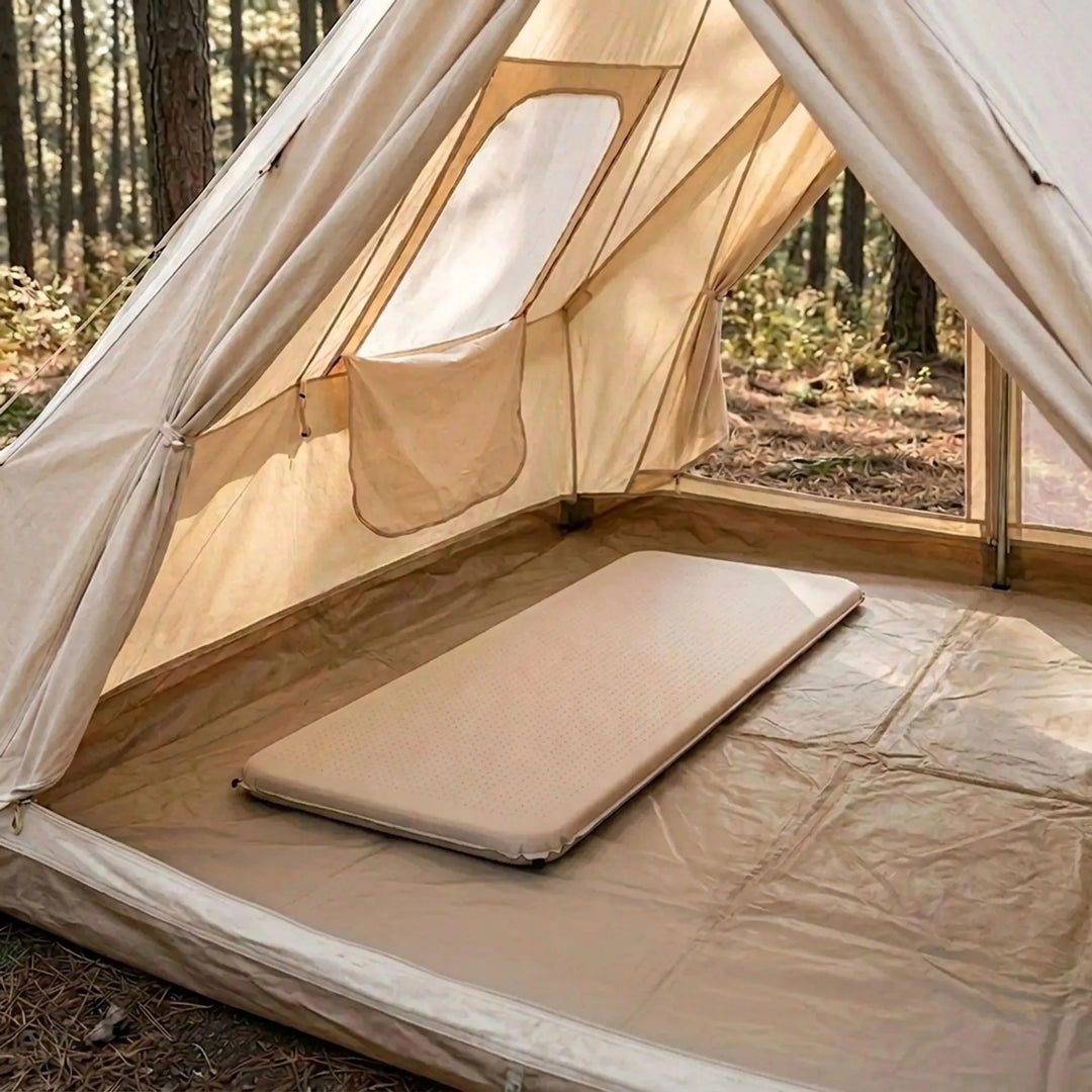 Unisex self-inflating camping sleeping pad for comfortable outdoor & car camping. Portable adventure gear & mattress.
