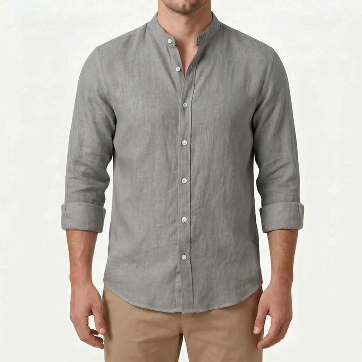 Classic men's casual shirt, long sleeve, button-up front, and relaxed fit for ultimate comfort.