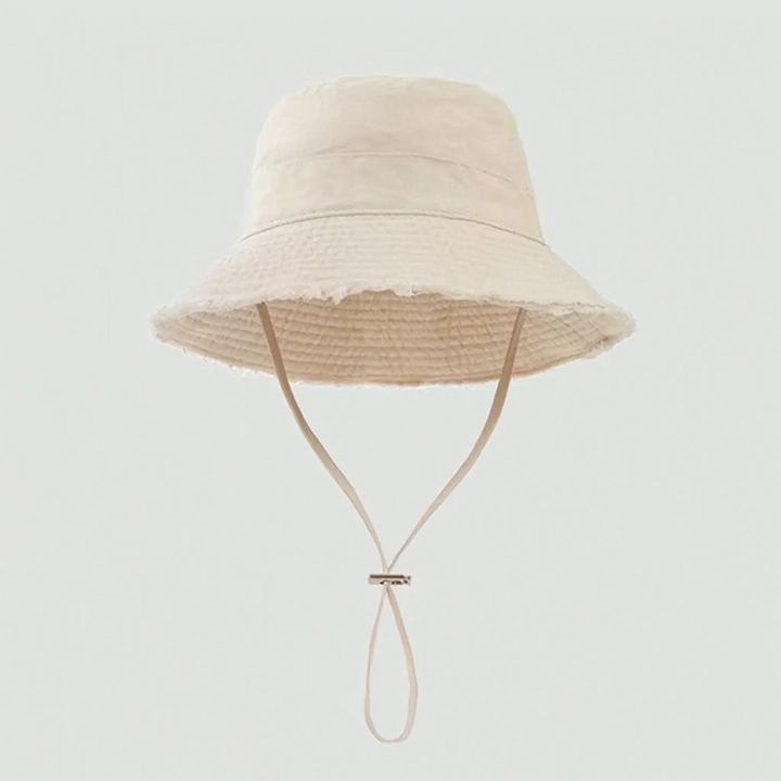 Comfortable women's casual bucket hat, adjustable for a snug fit, great for relaxed summer days.