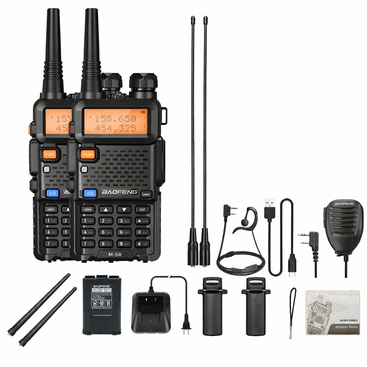 Unisex Tavvitaimp18 8W long-range two-way radio with USB-C for clear outdoor communication & emergency use.
