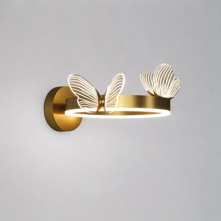 Artistic butterfly LED wall decor lamp, perfect as a subtle night light or accent for contemporary interiors.