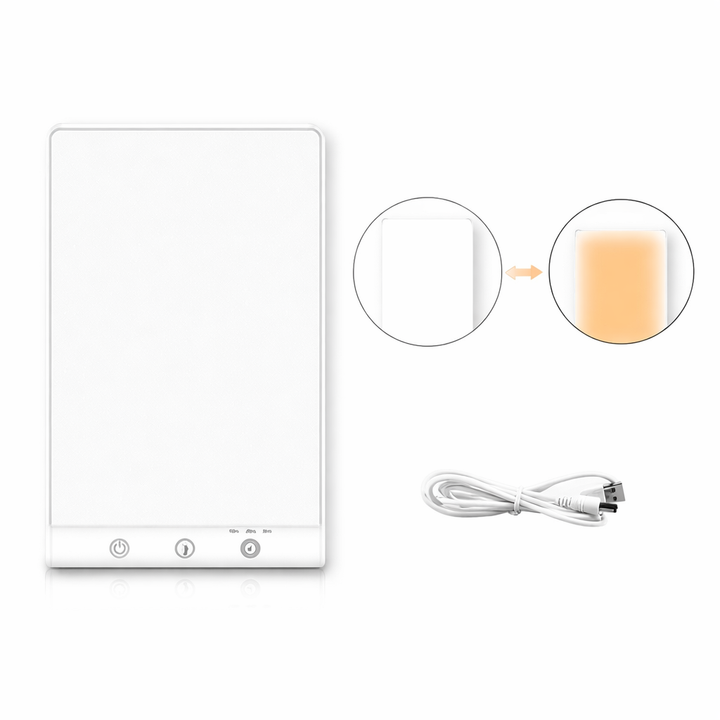 BrightBeam 10000 Lux therapy light for mood enhancement & SAD relief. Full spectrum UV-free LED daylight lamp.