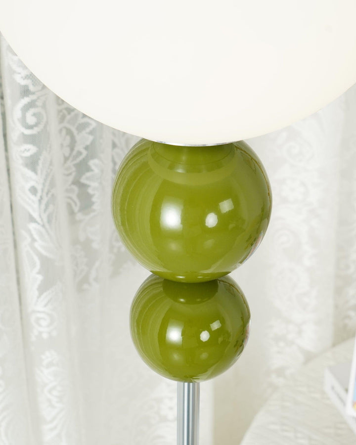 Milky white modern floor lamp, a stylish metal & glass light for elegant homes.