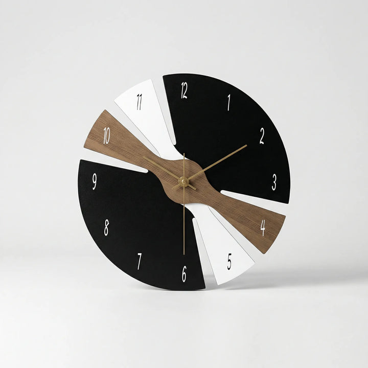 Stylish geometric wall clock, a silent statement piece perfect for any room, modern artistic decor.