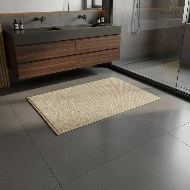 Modern non-slip absorbent entryway rug, ideal for trapping dirt and moisture, ensuring clean floors indoors or outdoors.