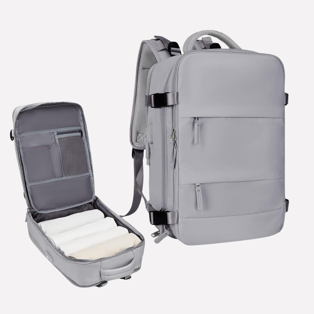 Multi-functional travel backpack, works as a hiking pack, daypack, or work bag.