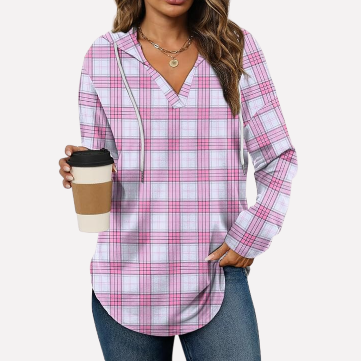 Women's oversized loungewear pullover, soft and cozy for everyday comfort and relaxed style.
