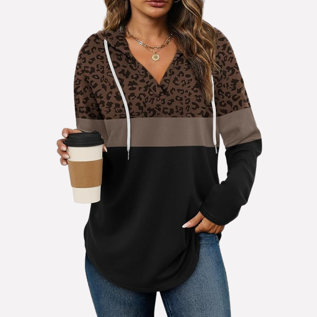 Women's oversized long sleeve pullover, ideal for everyday comfort, fall fashion and winter style.