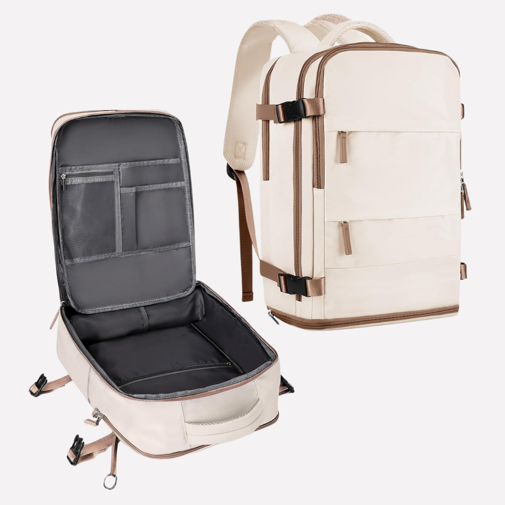 Rugged hiking backpack for outdoor adventures, offering comfort & ample storage.