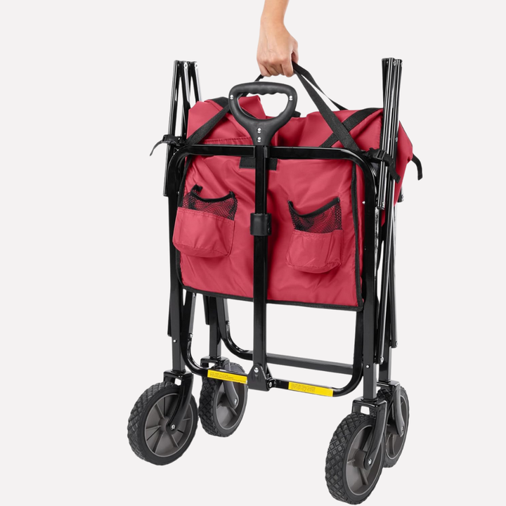 Versatile outdoor utility wagon for hauling groceries, camping gear & supplies. Heavy duty and foldable for convenience.