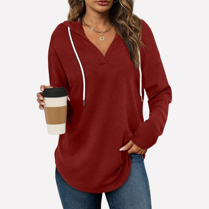 Women's comfort wear oversized sweatshirt, great for relaxed fit, fall fashion and winter style.