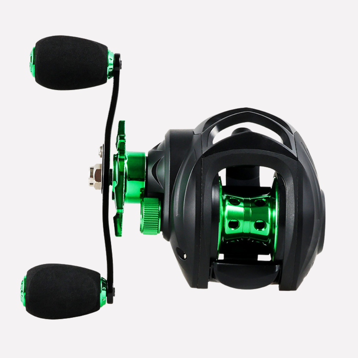 Low profile baitcasting fishing reel for precision casting & powerful retrieves in freshwater or saltwater.