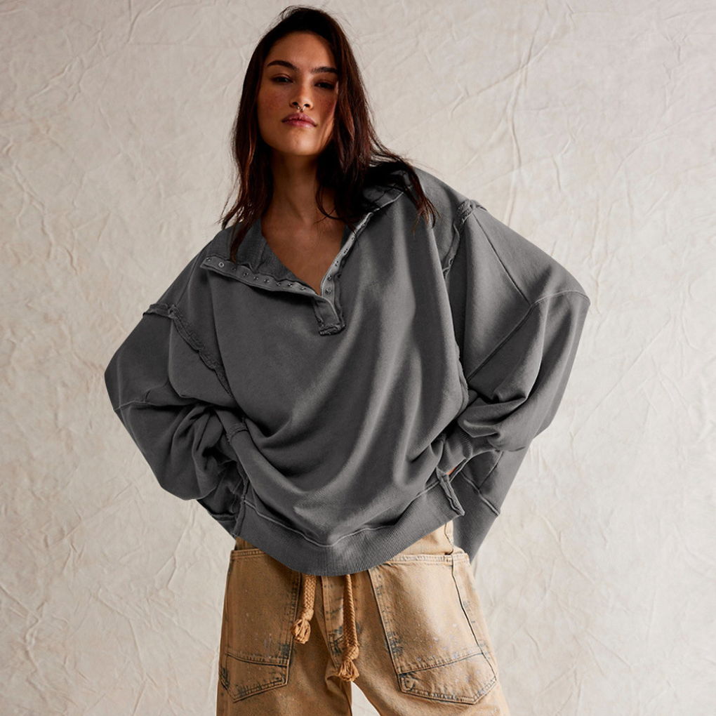 Women's oversized pullover offering effortless comfort and versatile style. Featuring a relaxed fit and long sleeves.