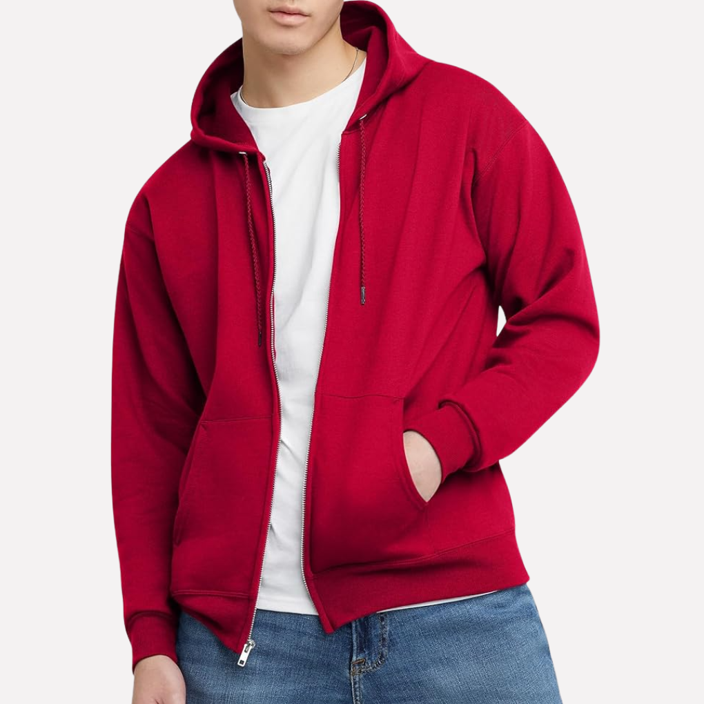New men's full-zip hoodie, a hooded sweatshirt offering comfort and versatile everyday style.