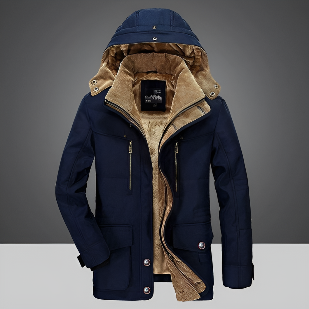 Stylish men's durable winter jacket, perfect for cold weather. Features a comfortable fit & warm insulation.