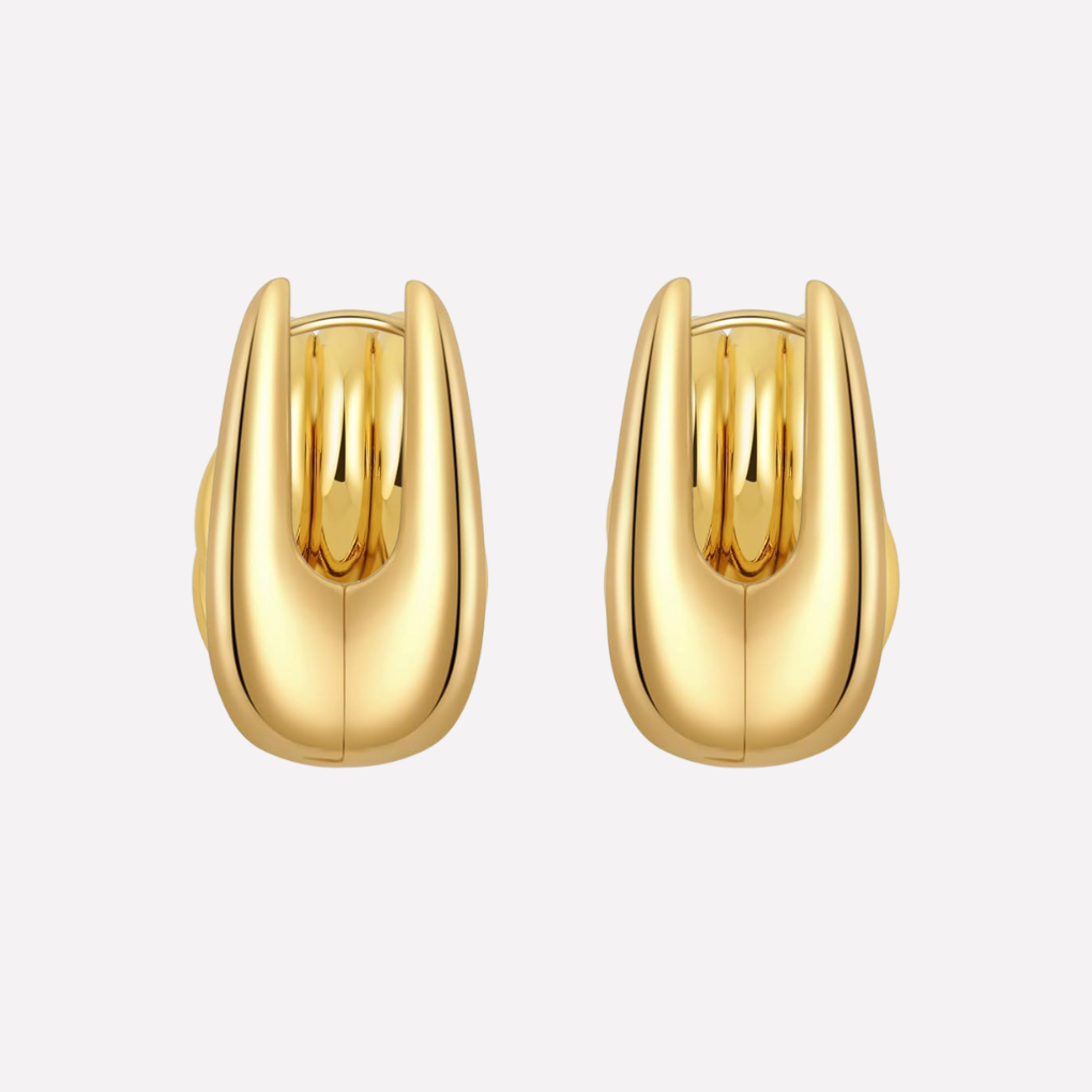 Statement knot dangle earrings for women, crafted with elegant brass in gold tone.