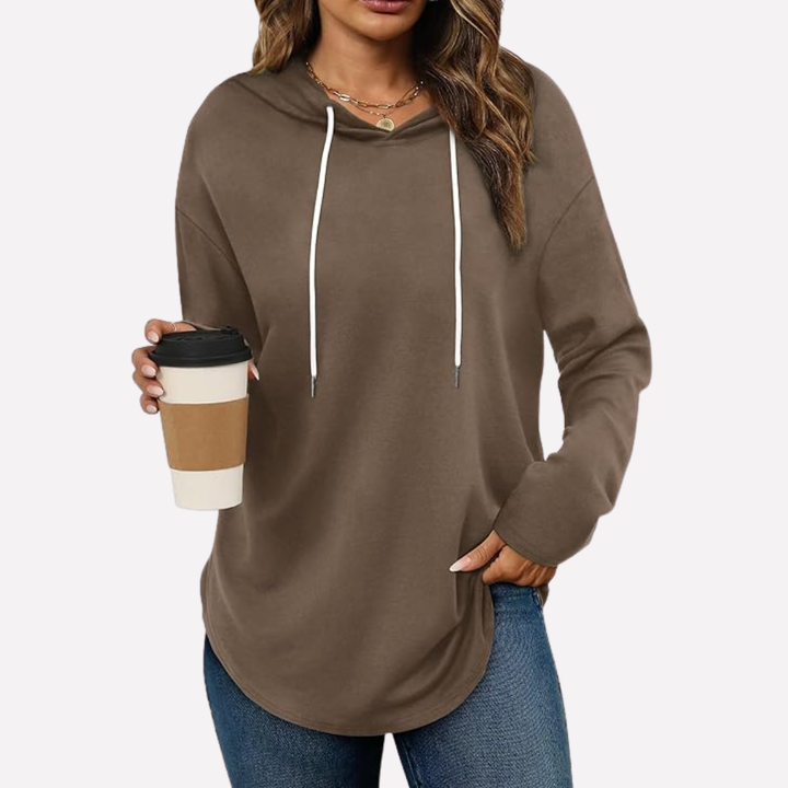 Everyday women's crewneck sweatshirt, offering casual comfort and versatile style for fall.
