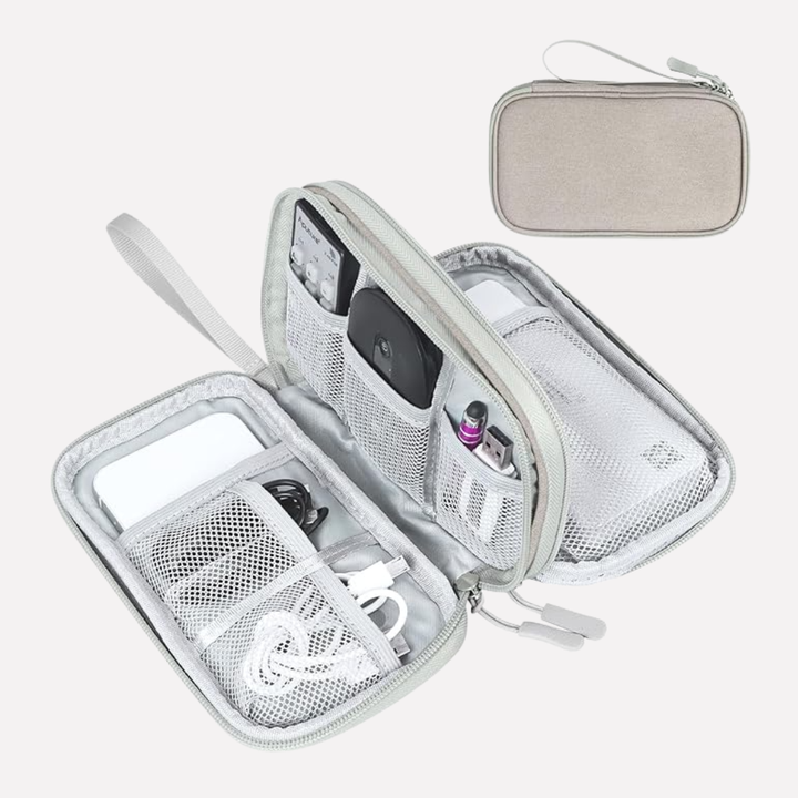 Unisex travel tech pouch, a must-have for electronics organization.