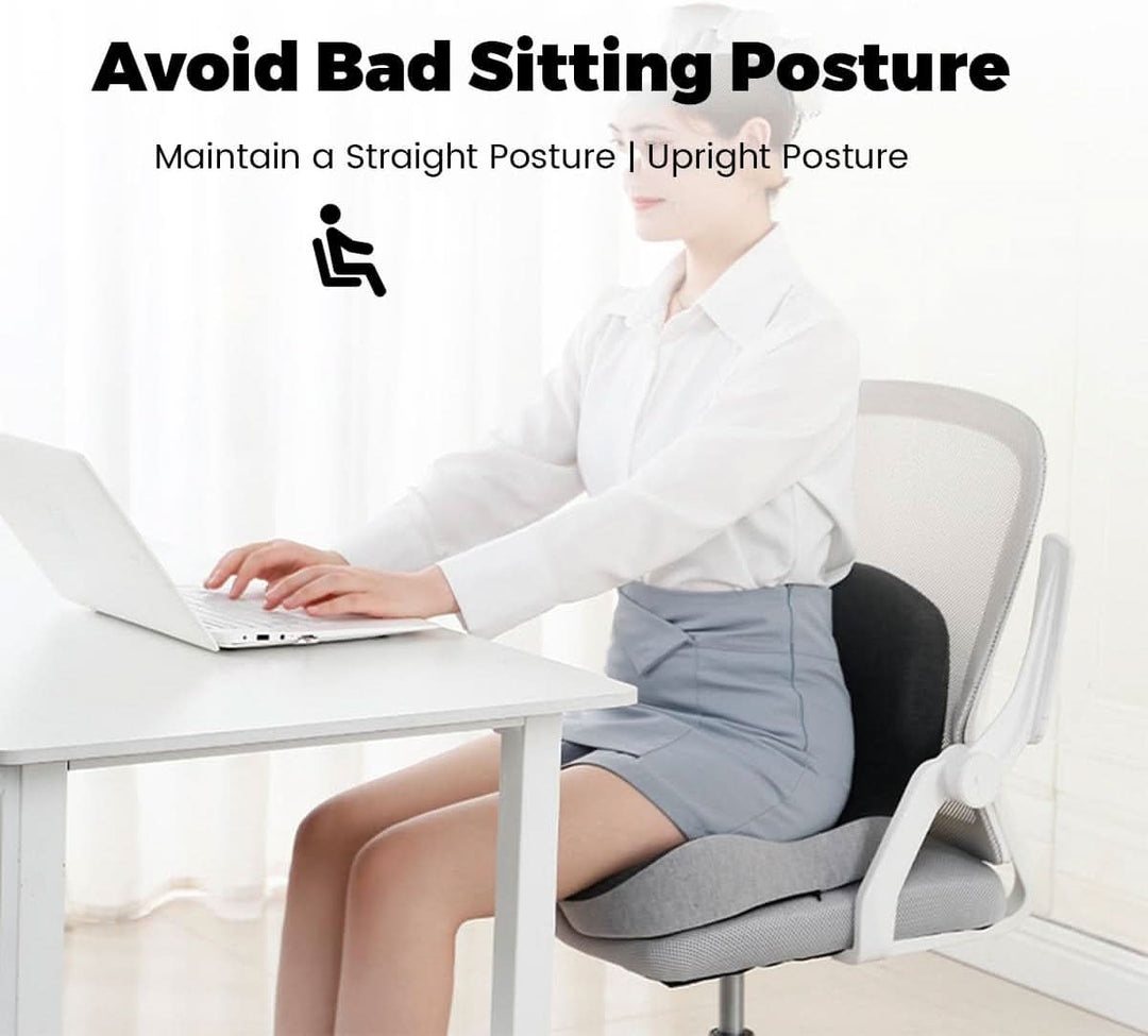 Ergonomic seat cushion for car & office. Memory foam provides pain relief and posture support.
