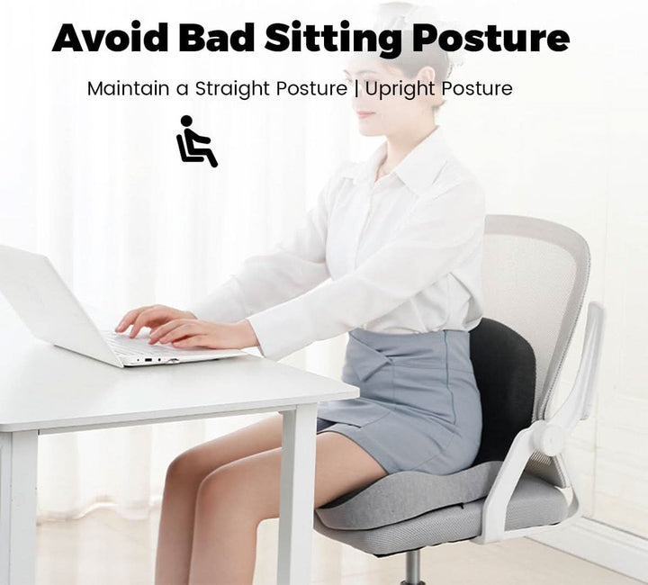 Ergonomic seat cushion for car & office. Memory foam provides pain relief and posture support.