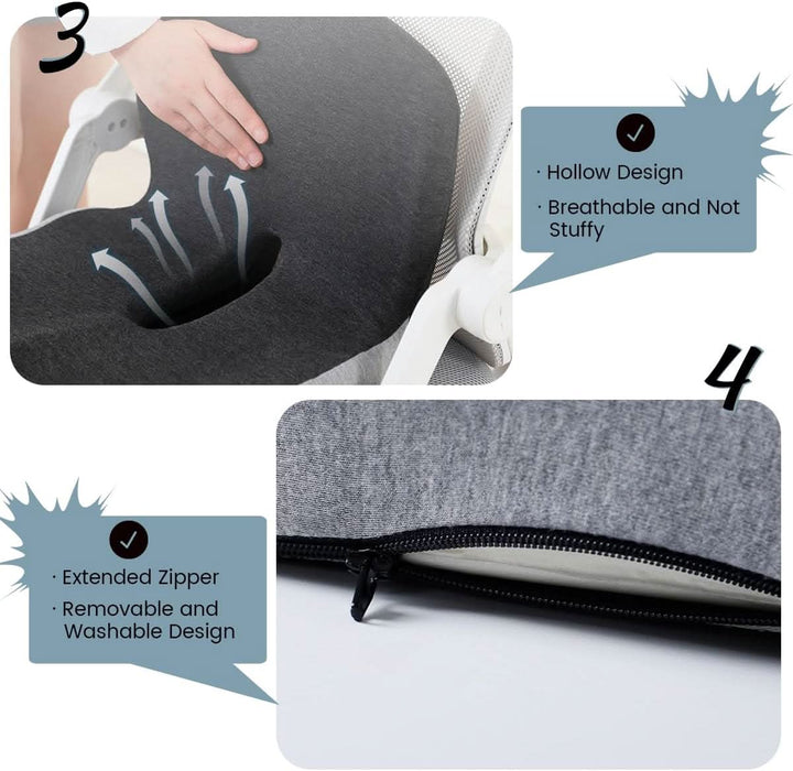 Home office comfort: unisex memory foam seat cushion for posture correction & ultimate support.