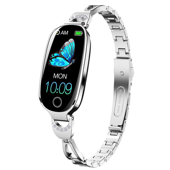 Women's Waterproof Smart Fitness Bracelet with HR & BP Monitor