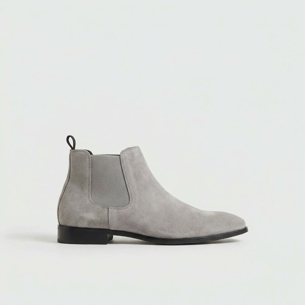 Classic men's black Chelsea boots. Versatile slip-on design for smart casual or formal everyday style.