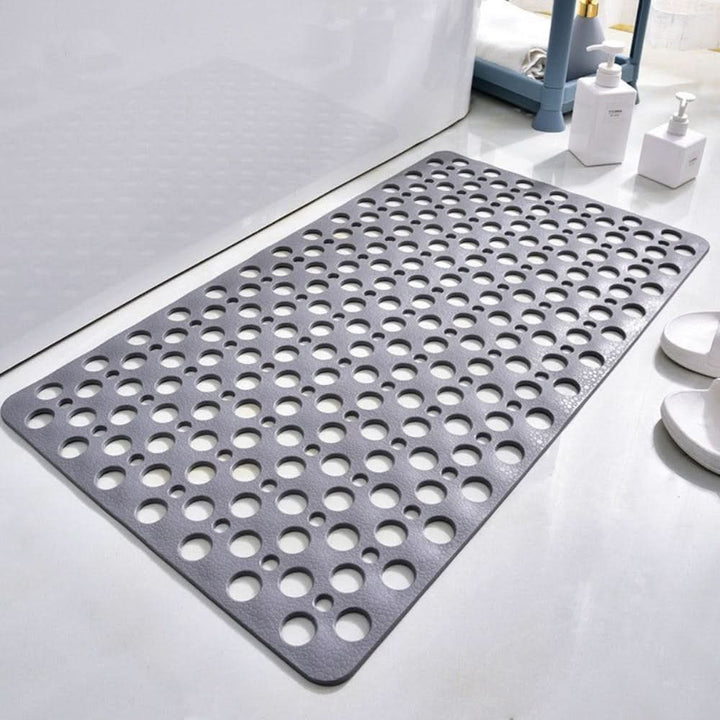 Unisex luxury anti-slip shower mat with strong suction cups ensures hygienic bathroom safety for all.