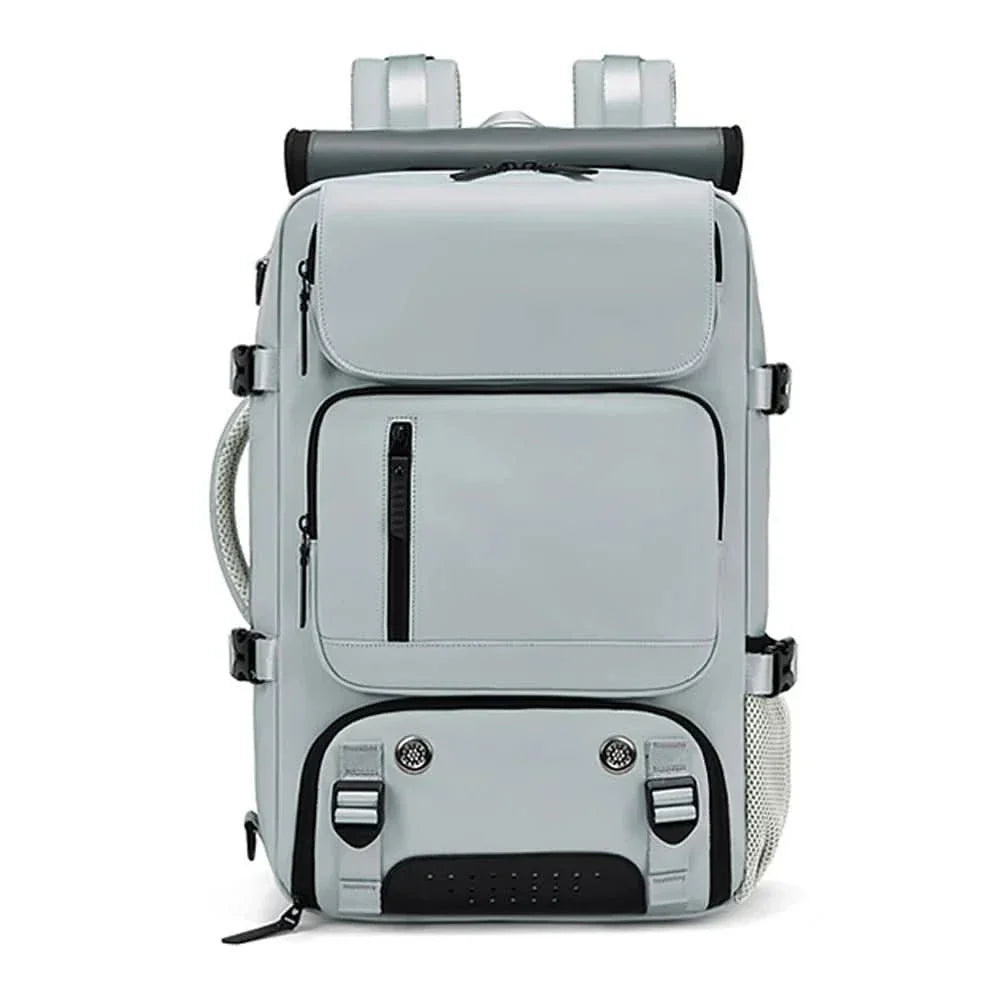 Secure anti-theft waterproof travel backpack with hidden pockets & USB charging port for safe international trips.