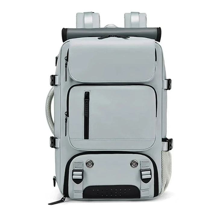 Secure anti-theft waterproof travel backpack with hidden pockets & USB charging port for safe international trips.