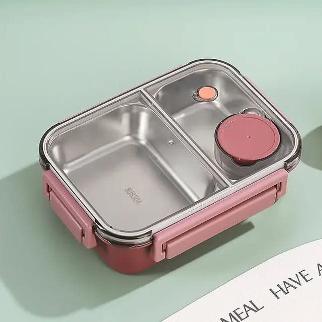 Compact insulated lunch box, ideal for carrying warm food to work or school. Essential kitchen food storage.