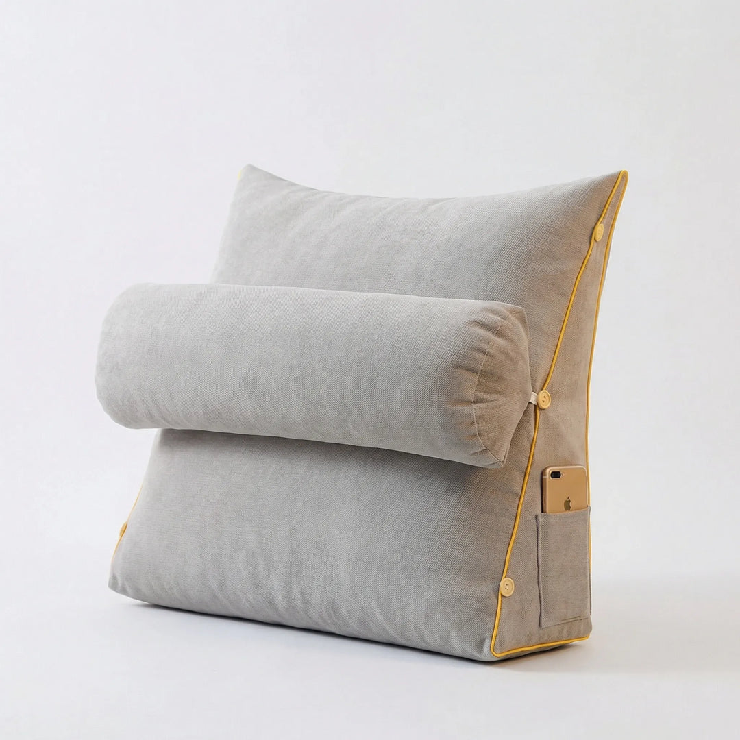 Ergonomic wedge backrest pillow providing superior back support & neck support for extended comfort.