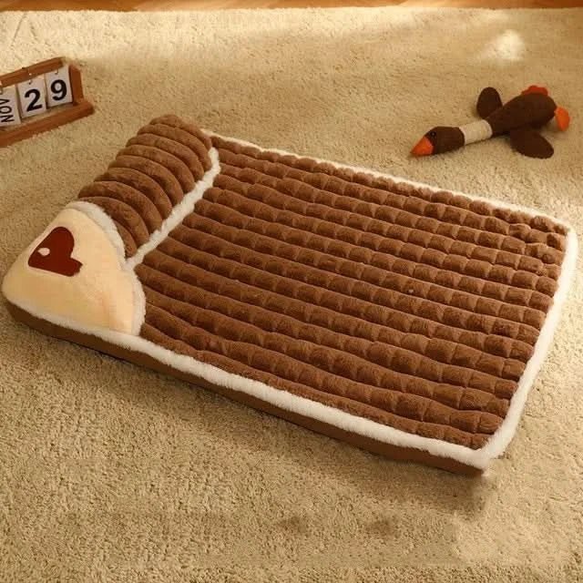 Comfortable dog bed for deep sleep. Soft, orthopedic design with a washable cover promotes pet well-being.