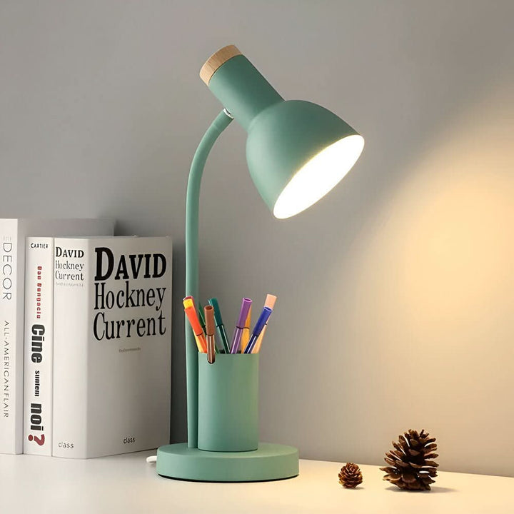 Adjustable LED task lighting lamp for desks. Modern design provides clear, focused light for work & study.