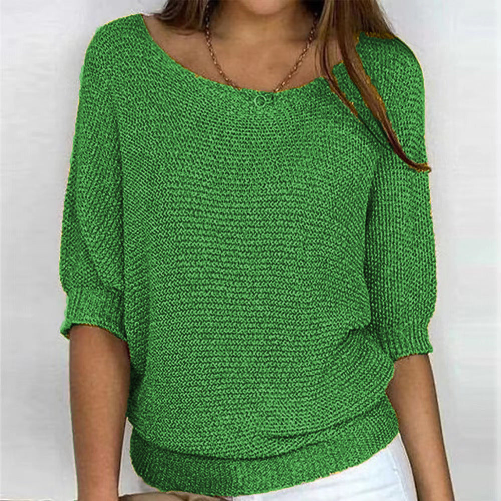 Relaxed fit women's comfort pullover sweater, ideal for casual everyday wear.