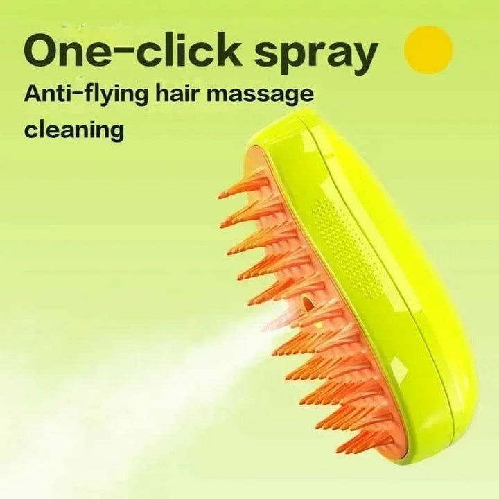 Innovative pet steam brush for effective hair removal & a shiny, healthy coat. Ideal grooming tool.