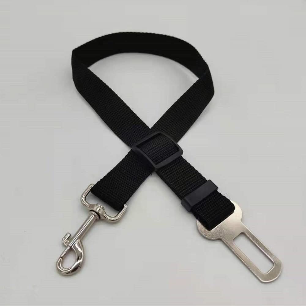 Durable dog safety belt, easy to attach to any car seatbelt. Essential pet accessory for safe vehicle travel.