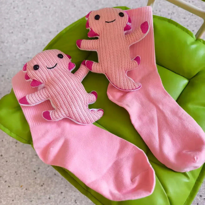 Gift-ready unisex animal house socks, plush & non-slip, offering warmth and a fun 3D design.