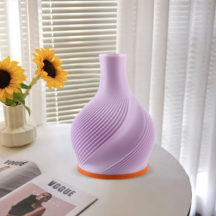 Bright LED vase table lamp offering adjustable lighting, ideal for modern home decor and ambient glow.