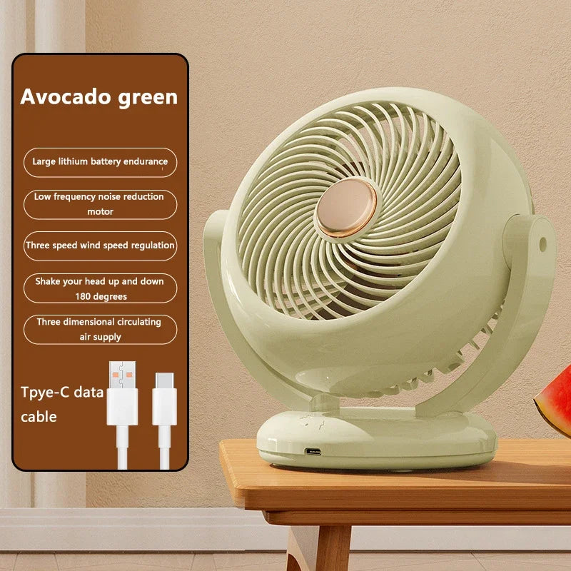 Rechargeable portable mini fan, adjustable for consistent cooling. Ideal personal desk fan & travel essential.