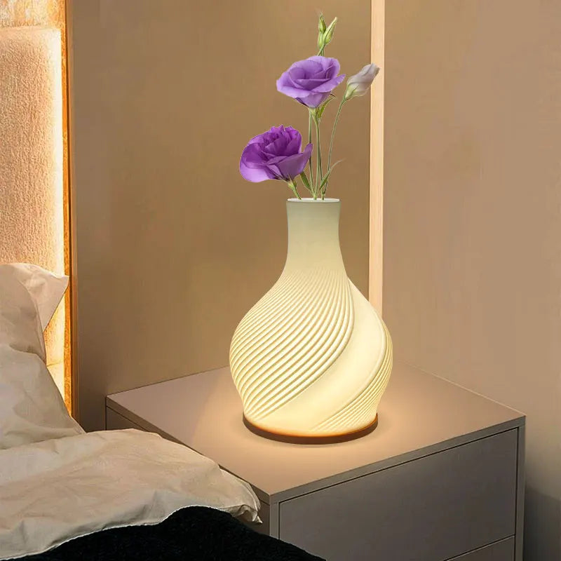 Create ambiance with this elegant LED vase lamp featuring adjustable lighting for sophisticated home decor.